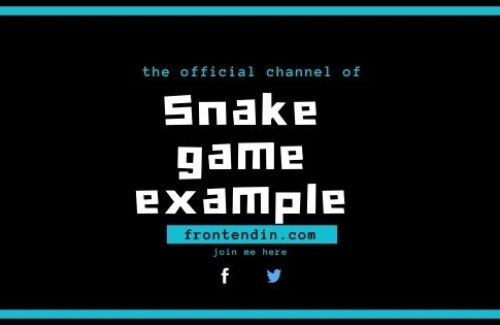 10 Javascript Snake Game code