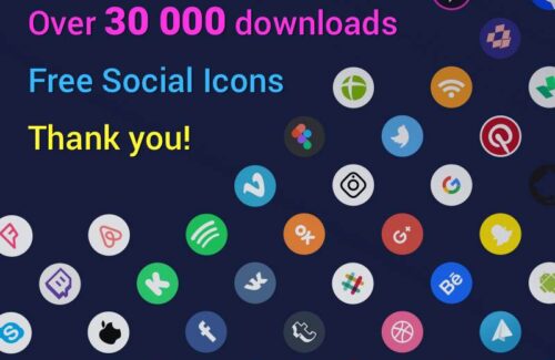 Social Icons 30 000 downloads