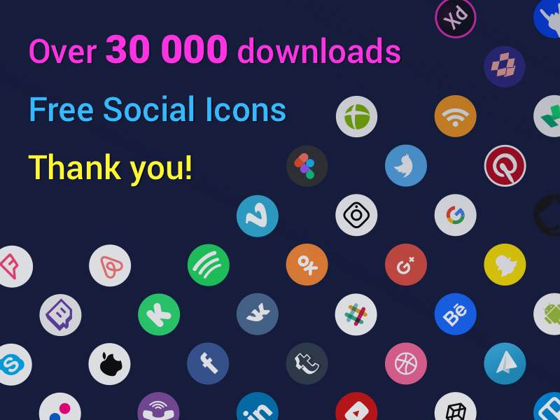 Social Icons 30 000 downloads