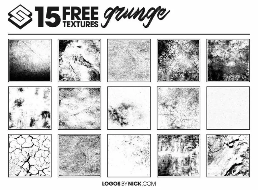 15 different grunge style textures