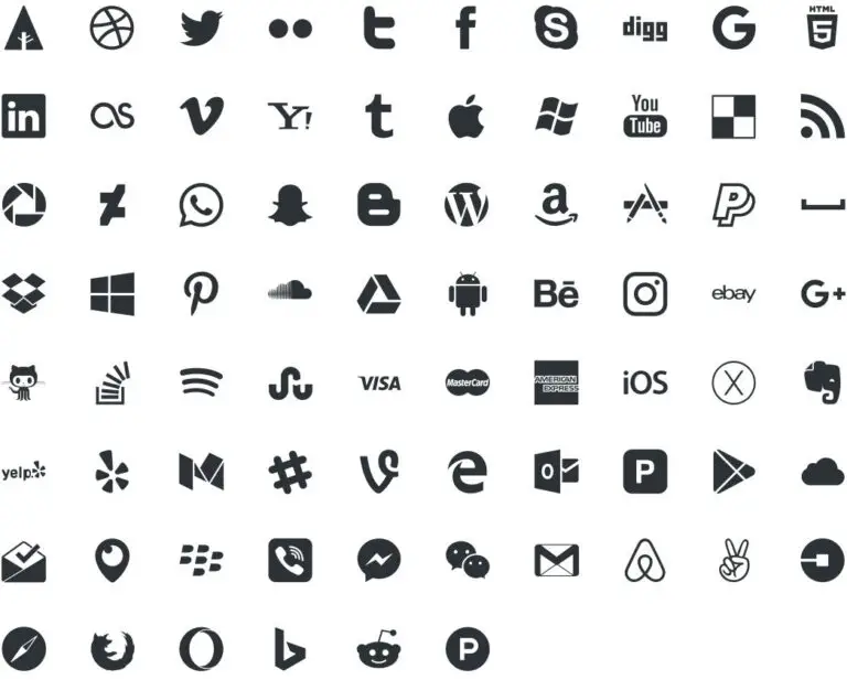 Picons Social: 60 Free social icons