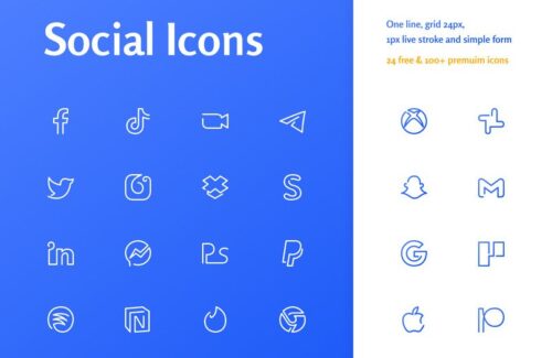 Free Social Oneline Icons