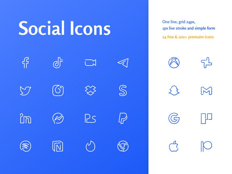 Free Social Oneline Icons