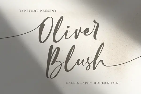 Free Oliver Blush Calligraphy