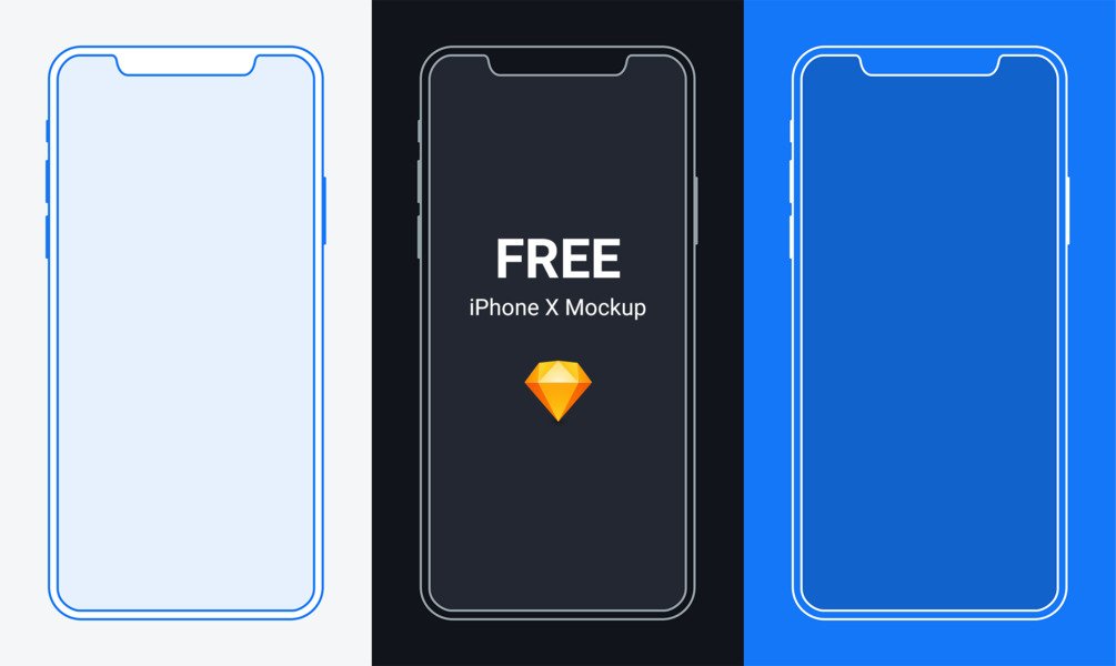 FREE iPhone X Mockup for Sketch