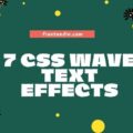 CSS Wave text effects