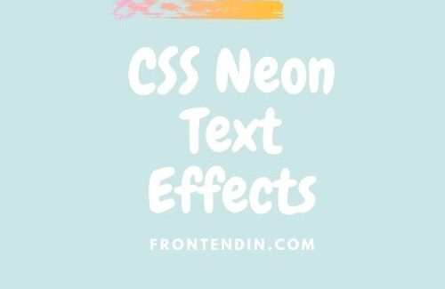 20+ CSS Neon Text Effects