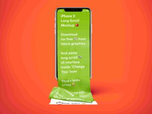 Read more about the article Free Long Scroll iPhone X Mockup