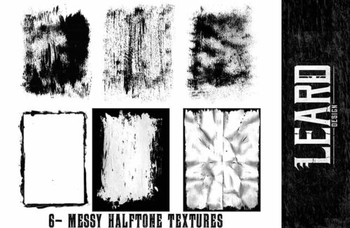 6 Free Messy Halftone Textures