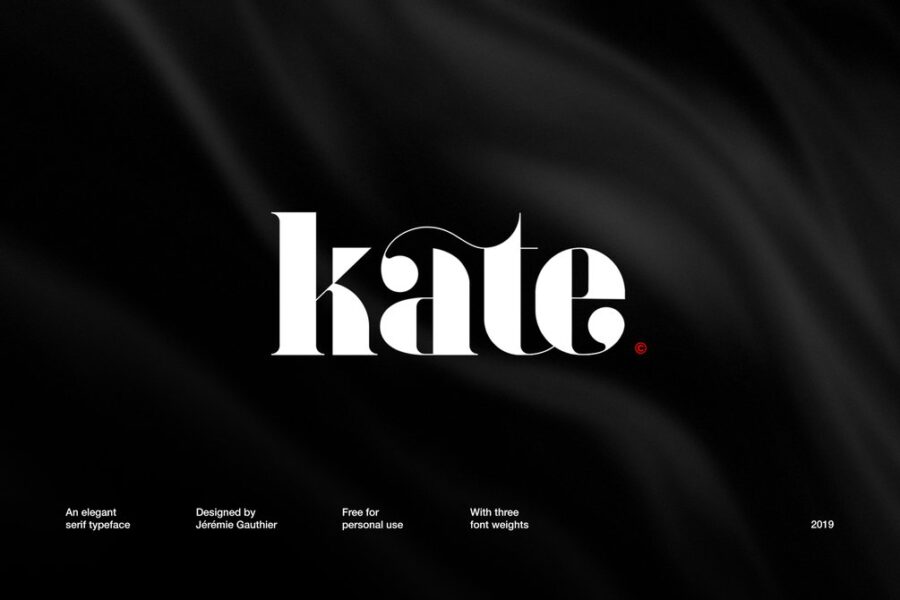 Free Kate typeface