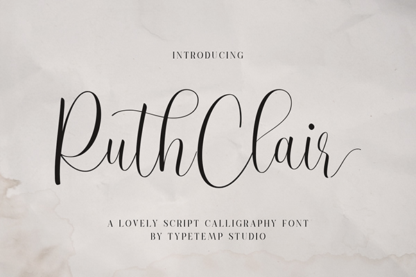 Free Calligraphy Font | Ruth Clair Lovely Script 