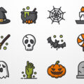 12 pixel perfect Halloween icons