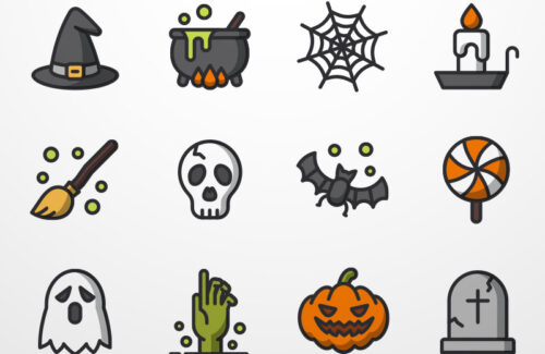12 pixel perfect Halloween icons