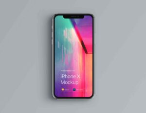 Read more about the article iPhone X Mockup, Changeable Materials