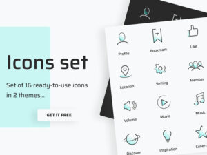 Read more about the article Line Icon Set – PSD Freebie
