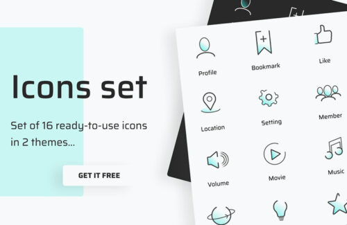 Line Icon Set – PSD Freebie