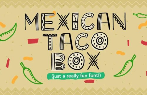 Mexican Taco Box Font (Premium)