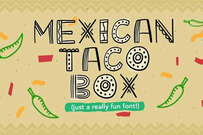 Mexican Taco Box Font (Premium)