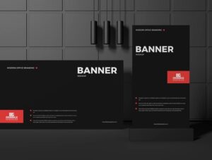 Read more about the article Free Modern Office Branding Banner Mockup