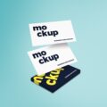 Flying Business Card Mockup