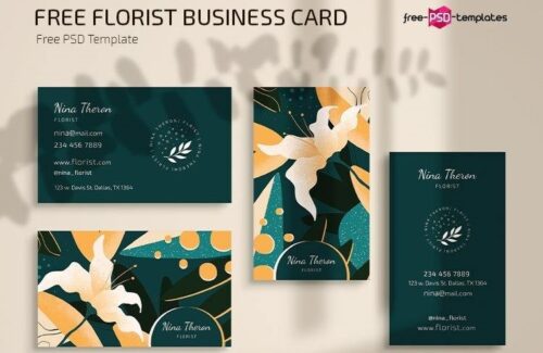 FREE FLORIST BUSINESS CARD TEMPLATES IN PSD