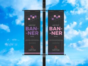 Read more about the article Free Outdoor Advertisement Lamp Post Banner Mockup