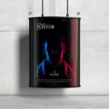 Free Hanging Curved Framed Poster Mockup PSD