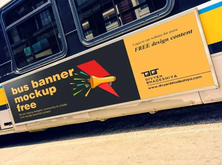 Read more about the article Bus Banner Mockup PSD Free Download