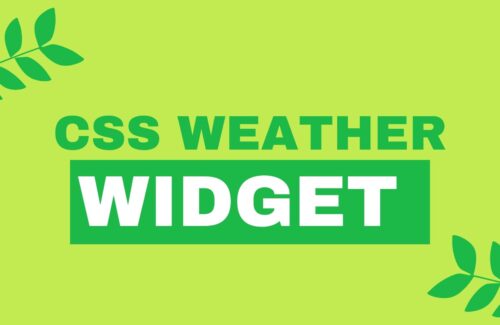 30+ Amazing CSS Weather Widget Example