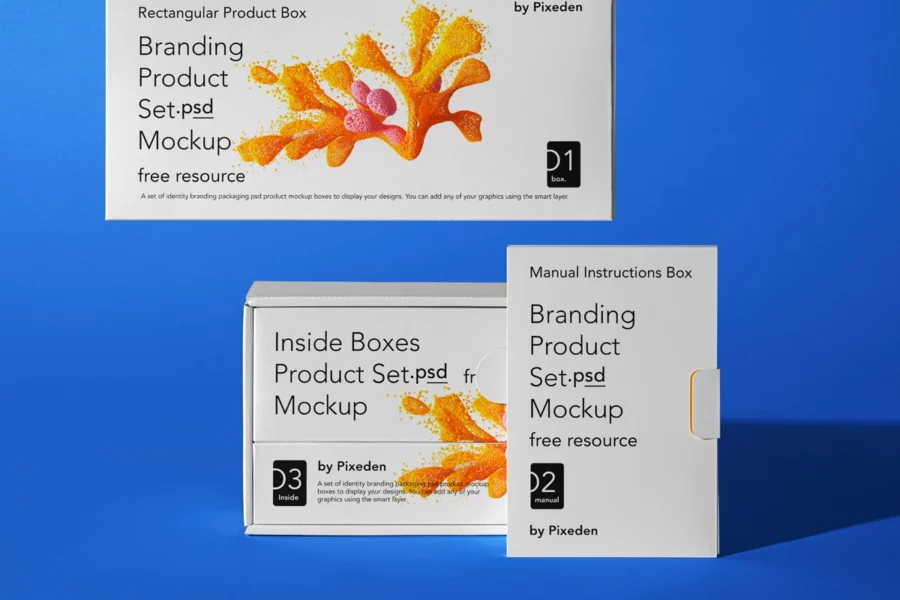 Product Branding Psd Box Mockup Set