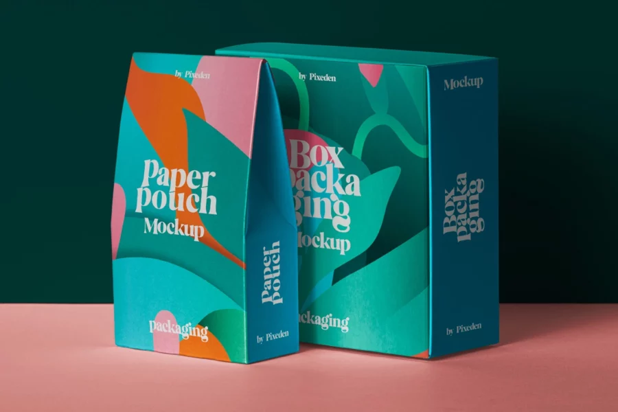 Paper Pouch Psd Box Packaging Mockup