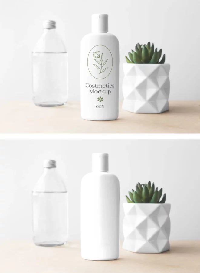 Cosmetics Bottle PSD Mockup
