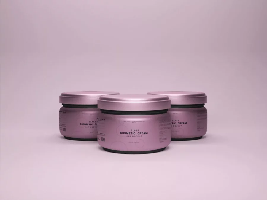 Cosmetic Cream Jars Mockup