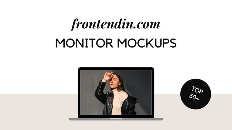 50+ High Resolution Monitor Mockups for Graphic Designers