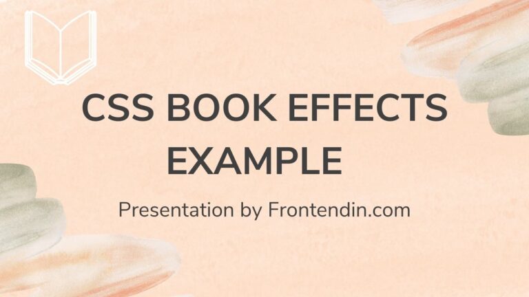 40+ CSS Book Effects to Practice Your CSS3 Skills
