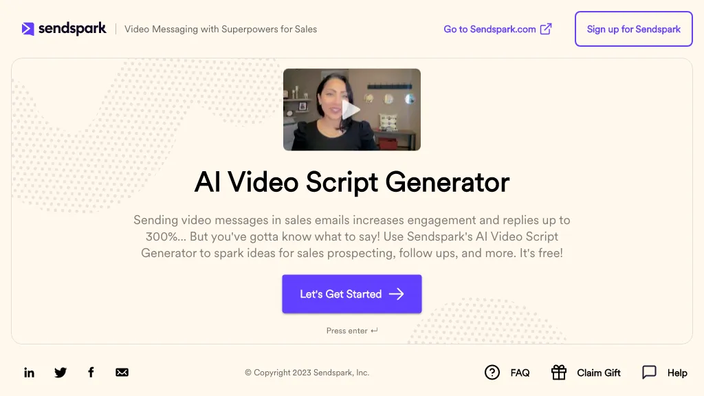 Video script generator