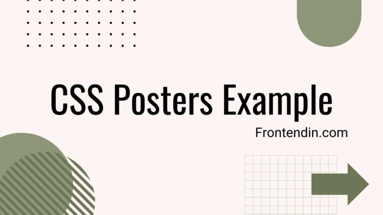 CSS Posters Example
