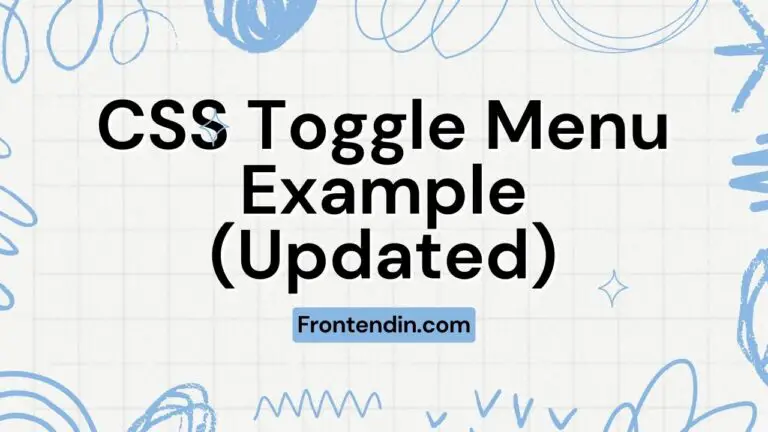CSS Toggle Menu Example