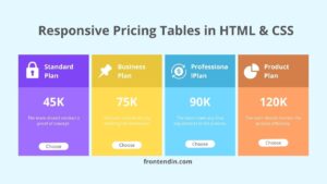 50+ Responsive Pricing Tables in HTML & CSS (CodePen Showcase)